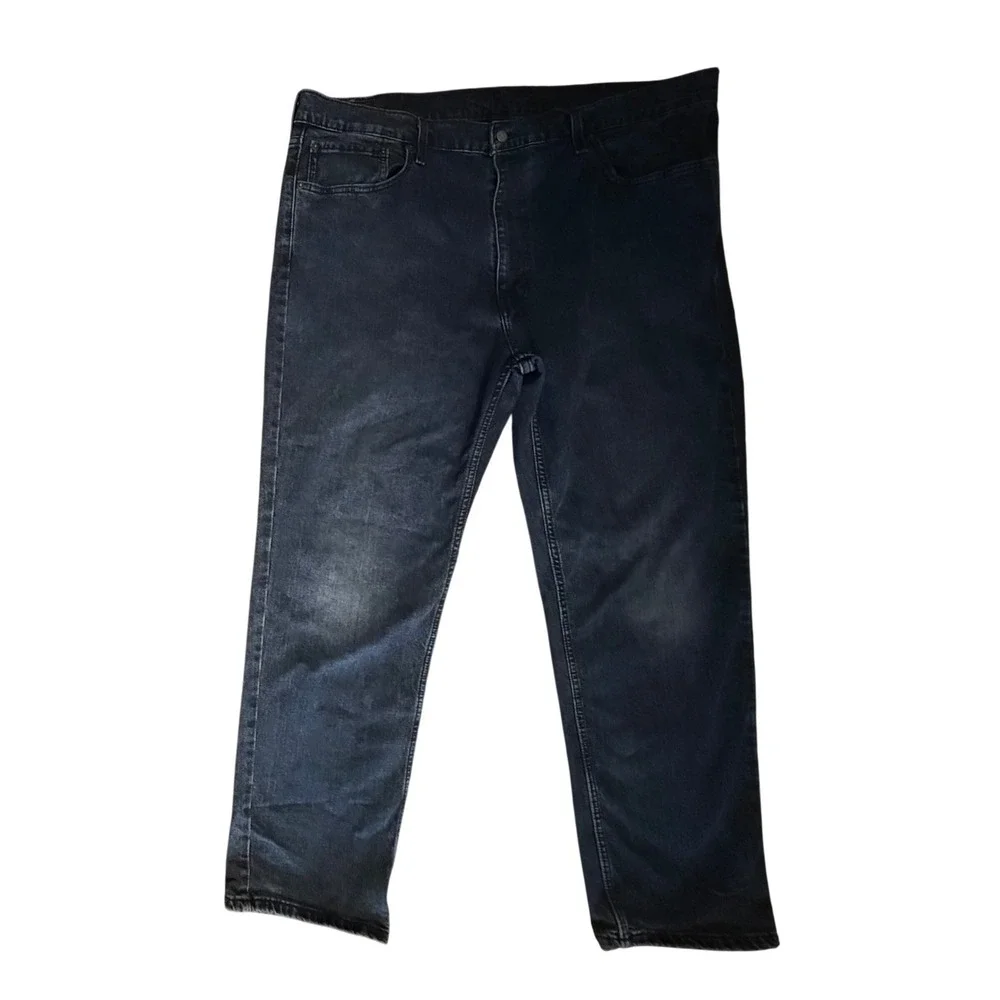 Levi's 559 Relaxed Straight Jeans Mens 44x34 Dark Wash Red Tab Stretch Denim